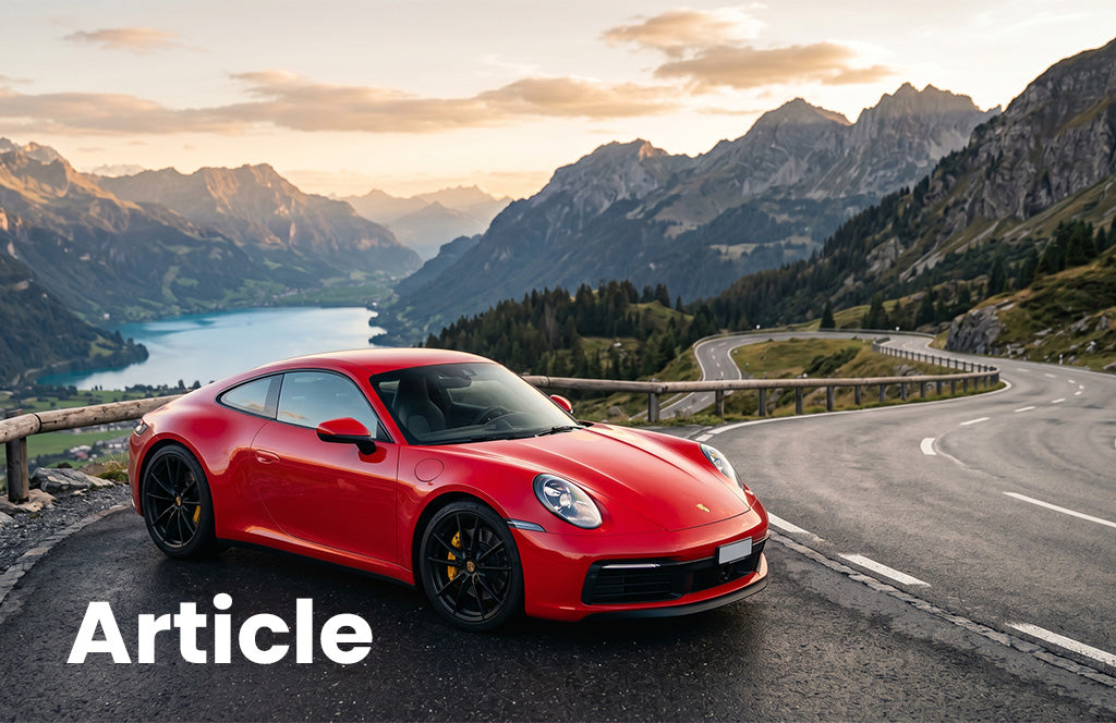 Porsche car cover guide showing indoor and outdoor protection for stored vehicles
